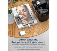 CMJAAGUR-Lecteur De Carte Sd Usb C Adaptateur Pour Iphone 16 15 Pour Ipad Pro Pour Apple Macbook Compatible Avec Samsung Portable Transfert Carte Mémoire Compact Flash Lecteurs Externes Camé[M513]