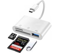 CMJAAGUR-Lecteur De Carte Usb C Sd, Adaptateur De Carte Sd De Type C Sd Card Reader Sd/Micro Sd, Lecteur De Carte Mémoire Pour Iphone 15, Mac, Ipad Pro Air 2020/2021, Galaxy S21/S22/S23, Xia[M257]