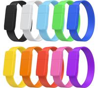 CMJAAGUR-Lot De 10 Clés Usb 2.0 Multicolores De 4 Go Avec Bracelet - 4 Go - Clé Usb 2.0 Portable Et Abordable - Clé Usb - Clé Usb - Clé Usb Colorée Pour La Journée Des Enfants[M1461]