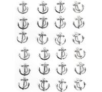 CMJAAGUR-Lot De 24 Mini Ancres En Métal, Décoration Maritime, Décoration De Table Plate, Décoration Maritime, Salle De Bain Et Salon, Été, Plage Et Mer, Avec ?illet, Décoration De Salle De B[M957]