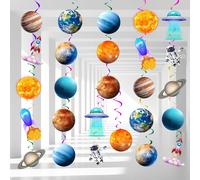 CMJAAGUR-Lot De 34 Spirales À Suspendre Pour Système Solaire - Planètes Et Tourbillons À Suspendre - Décorations De Fête Sur Le Thème De L'Espace[M823]