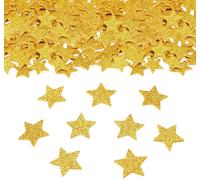Cmjaagur-Lot De 60 Confettis En Forme D'étoile Dorée - 3 Cm - Paillettes - Décoration De Noël - En Caoutchouc Mousse - Étoiles - Décoration De Table - Confettis Dorés - Pour Anniversaire, Ma[M132]