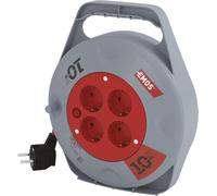 CMJAAGUR-Mini Enrouleur De Câble De 10 M - 4 Pr S Schuko - 230 V, 10 A, 2300 W - Isolation En Pvc De Qualité Supérieure - H05Vv-F3G 1,0 Mm² - Avec Interrupteur Thermique - Ip20 Pour L'Intéri[M563]