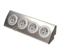 CMJAAGUR-Multipr Electrique 4 Voies Avec Eclipses De Protection Montage En Saillie À 45° 3680W 16A (4 Voies Sans Câble)[M691]