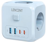 CMJAAGUR-Murale Europe Pr Multiple Secteur Usb Multipr Murale, 7 En 1 Cube Chargeur Usb Avec 3 Sorties Ac 4000W, 2 Type C Et 2 Ports Usb, Avec Interrupteur Idéal Pour Salon Bureau Chambre,Bl[M849]