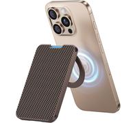 Cmjaagur-Porte-Cartes Magsafe Et Support, Maintien 3 Cartes, Support Réglable Magnétique Wallet En Fibre Aramide Dupont Kevlar, Bloquant Les Rfid, Pour Iphone Série 16/15/14/13/12, Aube Dorée[M2116]