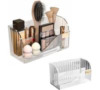 Cmjaagur-Rangement Maquillage, Organisateur Maquillage Avec 4 Compartiments, Rangement Pinceaux Maquillage Multifonctionnel Pour La Table À Langer, La Chambre Et La Salle De Bain[M2634]