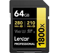 CMJAAGUR-Sdxc Professional 64 Go 1800X Uhs-Ii Gold Serie Class 10 U3 V60 Pour Enregistrement Vidéo 4K, Noir[M974]