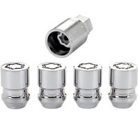 Cmjaagur-Set De Écrous Anti-Vol M12x1.50 - Conique - Longueur 32.5mm (19mm Tête) En Acier Allié, Gris Argenté[M2909]