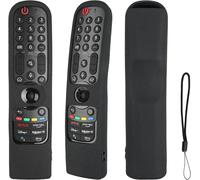 CMJAAGUR-Silicone Remote Control Case Compatible With Lg Mr21Ga Mr23Ga Mr24Ga Mr22Gn Mr21Gc Mr23Gn Mr22Gn Tv Magia Remote Control Shockproof Protective Cover With Lanyard (Black)[M1231]