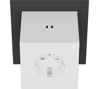 CMJAAGUR-Square 2 Multi Pr Murale Usb-C ¿ Multipr Design Scandinave Avec 3 Pr S Et 2 Ports Usb-C (30W) ¿ Bloc Pr Électrique Élégant Pour Maison, Bureau Et Espaces Publics (Blanc)[M1309]