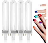 Cmjaagur-Tube De Lampe De Dessiccateur À Ongles, 4 Pcs/Set 9w Ampoules En Forme De U Pour Ampoule De Rechange De Lampe Uv Nail Art[M692]