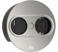 Cmjaagur-Twist 2 1xcee7/3 1xusb A/C 22w 2,0m Aeh Aspect Inox Rond[M1809]