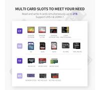 CMJAAGUR-Usb 3.0 Lecteur De Carte Sd Micro Sd Tf Ms Otg Adaptateur De Carte Mémoire Sd Micro Sd Usb Card Reader En Aluminium Compatible Avec Pc Ps5 Ps4 Xbox Series S One Windows Vista Xp Mac[M1119]