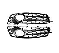 CMJAHU 2 pièces ABS for pare-choc avant de voiture, phare antibrouillard, couverture de calandre en maille gauche droite, adapté for A-u-d-i A3 8P s-line 2009 - 2012 8P0807682(Silver Ring Sports)