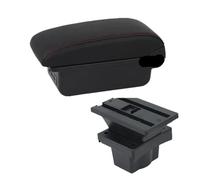 CMJAHU Accoudoir central de voiture avec chargement USB, boîte de rangement for Skoda Octavia A5 Yeti Mk2(B red line 3USB)