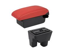 CMJAHU Accoudoir central for Chevrolet Onix, boîte de rangement for voiture, rénovation intérieure avec port USB, accessoires de voiture(A red No USB)