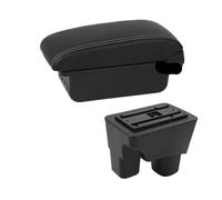 CMJAHU Accoudoir central for Chevrolet Onix, boîte de rangement for voiture, rénovation intérieure avec port USB, accessoires de voiture(B white line 3USB)