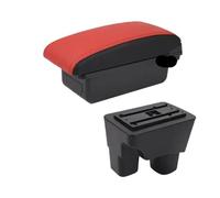 CMJAHU Accoudoir central for Chevrolet Onix, boîte de rangement for voiture, rénovation intérieure avec port USB, accessoires de voiture(A Red black No USB)