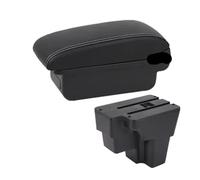 CMJAHU Accoudoir central for Kia Rio, Kia Stonic, Europe, Amérique du Sud, pièces de rechange, boîte de rangement, accessoires de voiture (2015-2022)(A white line No USB)
