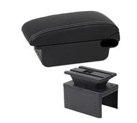 CMJAHU Accoudoir central for Volkswagen Jetta, boîte de rangement avec port USB, accessoires d'intérieur for voiture(B white line 3USB)