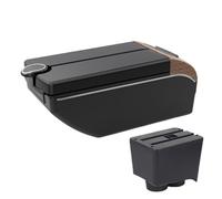 CMJAHU Accoudoir de voiture for V-W Polo 9N 3 2002 - 2009, boîte de rangement for Console centrale intérieure, accessoire de Modification avec porte-gobelets(A2 Black line 7 usb)