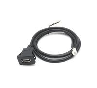 CMJAHU Adaptateur de câble d'extension blindé for Tableau de Bord, Compatible avec autoradio, Lecteur multimédia Android, 4 Broches, 6 Broches vers Double USB Femelle(Square 4Pin)