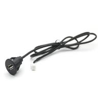CMJAHU Adaptateur de câble d'extension blindé for Tableau de Bord, Compatible avec autoradio, Lecteur multimédia Android, 4 Broches, 6 Broches vers Double USB Femelle(6 Pin USB)