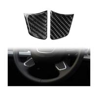 CMJAHU Convient for Audi A6 C7 A6L 2013 2014 2015 2016 2X Garniture de Volant de Voiture en Fibre de Carbone Autocollant Couverture décoration Accessoires for la Voiture