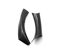 CMJAHU Convient for BMW E90 E91 E92 Série 3 en fibre de carbone gauche droite poignée de porte couvre ABS RHD LHD ensemble intérieur(Front Right 1 Pc)