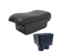 CMJAHU Convient for Ford KA 2019 Boîte d'accoudoir de voiture Modification intérieure Boîte de rangement USB double couche Console centrale Accessoires de voiture Support de coude(B2 Black line 3 USB)