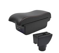 CMJAHU Convient for H-Y-U-N-D-A-I Getz Boîte d'accoudoir de voiture Console centrale modifiée Finition intérieure de voiture Boîte de rangement multifonction Accessoire décoratif(B3 Black white 3 USB)