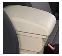CMJAHU Convient for Volkswagen Touran Caddy Accoudoir Boîte Console centrale Repose-coude Magasin central Boîte de contenu avec interface USB Porte-gobelet(B Beige 3USB)