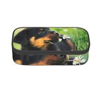 CMJSGG Animaux Animal Mignon Chien Chiot Rottweiler, Trousse à Crayons, Trousse à Crayons, Trousse à Crayons de Grande capacité, Trousse à cosmétiques