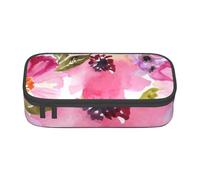 CMJSGG Aquarelle Fleurs Rose Fuchsia, Trousse à Crayons, Trousse à Crayons, Trousse à Crayons de Grande capacité, Trousse à cosmétiques