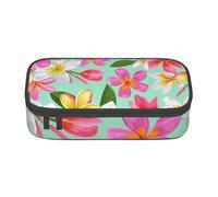 CMJSGG Aquarelle Fleurs Tropicales Plumeria Floral, Trousse à Crayons, Trousse à Crayons, Trousse à Crayons de Grande capacité, Trousse à cosmétiques