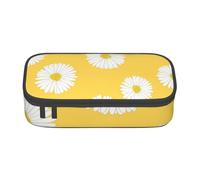 CMJSGG Aster Blanc Marguerite Jaune, Trousse à Crayons, Trousse à Crayons, Trousse à Crayons de Grande capacité, Trousse à cosmétiques