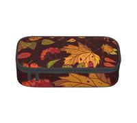 CMJSGG Automne Feuilles d'automne Baies de Gland imprimé, Trousse à Crayons, Trousse à Crayons, Trousse à Crayons de Grande capacité, Trousse à cosmétiques