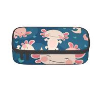 CMJSGG Axolotl Kawaii, Trousse à Crayons, Trousse à Crayons, Trousse à Crayons de Grande capacité, Trousse à cosmétiques