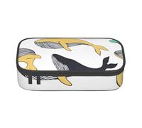 CMJSGG Baleines Baleine Animal, Trousse à Crayons, Trousse à Crayons, Trousse à Crayons de Grande capacité, Trousse à cosmétiques