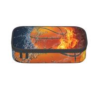 CMJSGG Basket-Ball dans l'eau et Le feu, Trousse à Crayons, Trousse à Crayons, Trousse à Crayons de Grande capacité, Trousse à cosmétiques