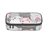 CMJSGG Bébés hippopotames Mignons, Trousse à Crayons, Trousse à Crayons, Trousse à Crayons de Grande capacité, Trousse à cosmétiques