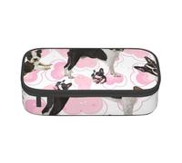CMJSGG Boston Terrier, Trousse à Crayons, Trousse à Crayons, Trousse à Crayons de Grande capacité, Trousse à cosmétiques
