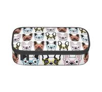 CMJSGG Bouledogue français avec des Lunettes, Trousse à Crayons, Trousse à Crayons, Trousse à Crayons de Grande capacité, Trousse à cosmétiques