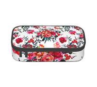 CMJSGG Bouquets Floraux Lumineux Chic Rouge Marine, Trousse à Crayons, Trousse à Crayons, Trousse à Crayons de Grande capacité, Trousse à cosmétiques