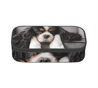 CMJSGG Chien Cavalier King Charles Spaniel, Trousse à Crayons, Trousse à Crayons, Trousse à Crayons de Grande capacité, Trousse à cosmétiques