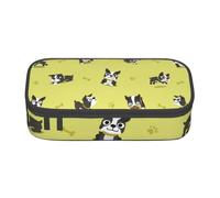 CMJSGG Chien de Dessin animé Boston Terrier, Trousse à Crayons, Trousse à Crayons, Trousse à Crayons de Grande capacité, Trousse à cosmétiques