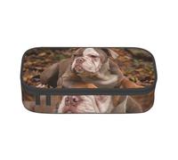 CMJSGG Chiot Bouledogue américain, Trousse à Crayons, Trousse à Crayons, Trousse à Crayons de Grande capacité, Trousse à cosmétiques