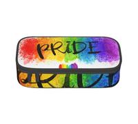 CMJSGG Coeur Arc-en-Ciel de Style Aquarelle coloré LGBT Gay Pride, Trousse à Crayons, Trousse à Crayons, Trousse à Crayons de Grande capacité, Trousse à cosmétiques