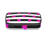 CMJSGG Coeur Rose sur Ligne Noire, Trousse à Crayons, Trousse à Crayons, Trousse à Crayons de Grande capacité, Trousse à cosmétiques